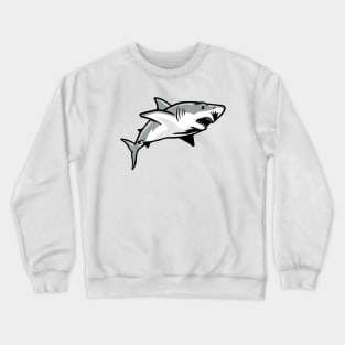 Great White Shark Swimming Logo Crewneck Sweatshirt